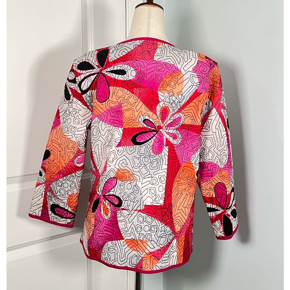 Chico's Reversible Heritage Quilted Open Front
Jacket/Cardigan - Picture 9 of 9